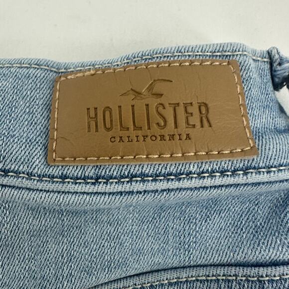 Hollister Soft Stretch High Rise Short 3" Size 1/25 Distressed Light Blue Beachy - Picture 4 of 5